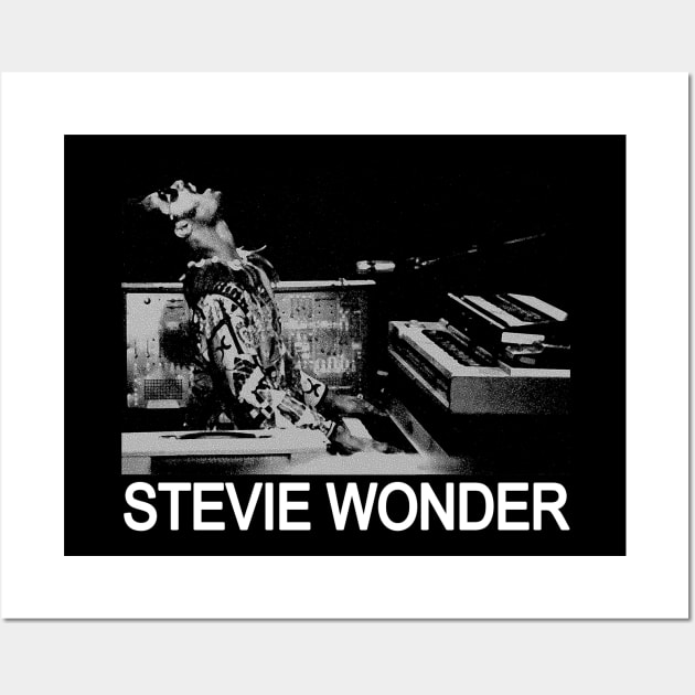 Stevie Wonder - Black art Wall Art by chanda's